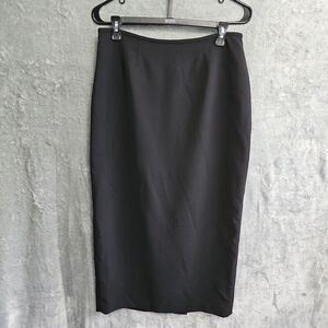 Kasper Women's Sz 6 Maxi Skirt Black pencil lined 34.5 in long